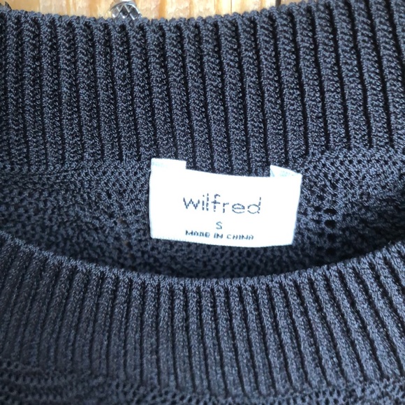 Wilfred knit black scallop edge tank top size S - Picture 5 of 5